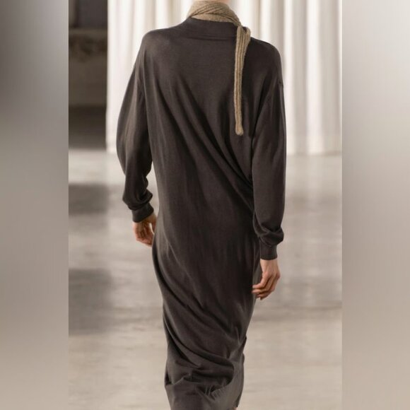 ZARA MULTIPOSITION KNIT DRESS WITH SIDE BUTTONS SIZE S NWT - Picture 2 of 10